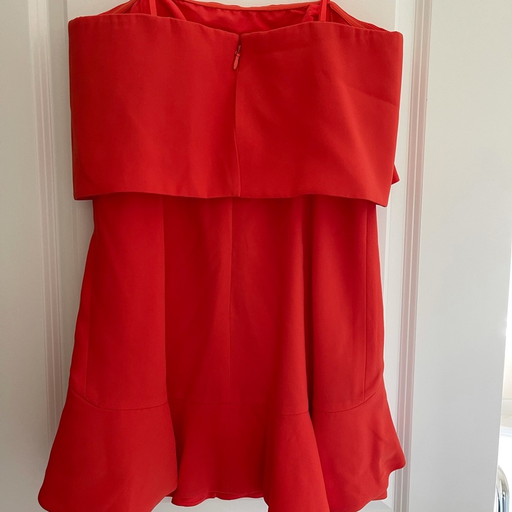 BCBG strapless ruffle dress in coral color 👗 - Picture 7 of 7